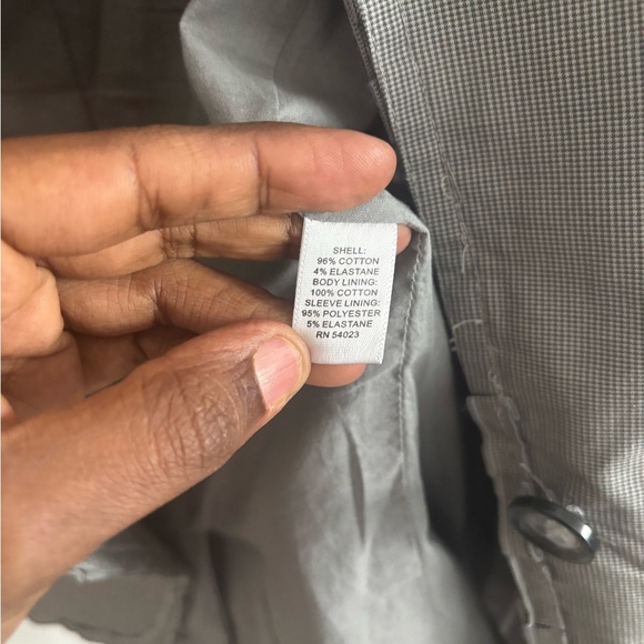 Banana republic stretch grey one button blazer 14 - Picture 4 of 5